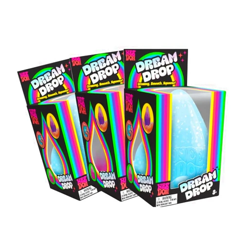 Schylling NeeDoh Dream Drop - Sensory Toy with Groovy Goo Filling - Three Random Colors - Ages 3 and Up - 3 Pack