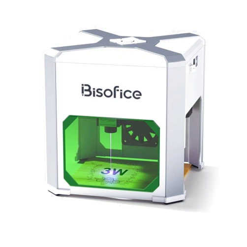 Bisofice K6 Mini Laser Engraving Machine with 0.05mm Accuracy, 80x80mm Blu-ray Small Laser Engraver Wireless Control, Offline Engraving for Business Logo ID Tag Birthday Gift DIY