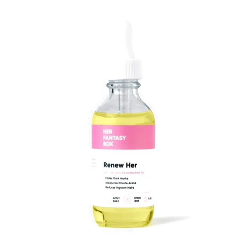Her Fantasy Box Renew Her - Natural Rejuvenating Oil for Dark Spots, Ingrown Hair, and Skin Brightening - Nourishing, Moisturizing Formula for All Skin Types
