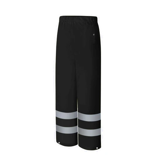 Uno Mejor Rain Pants, High Visibility Safety Coat, Hi Vis Waterproof Work Pants, Lightweight Rain Gear for Outdoor Activities, Men Women, Black P, L-XL
