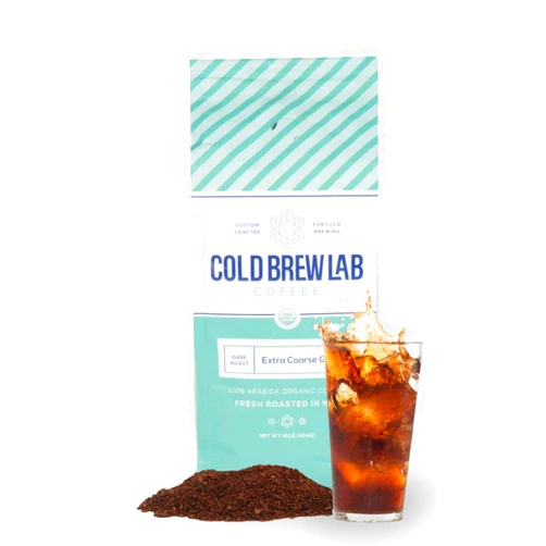 COLD BREW LAB Cold Brew Organic Coarse Ground Coffee, Colombian Supremo, Dark Roast, Coarse Grind for Cold Brew Coffee & French Press,1 LB