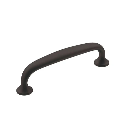 Amerock | Cabinet Pull | Matte Black | 3-3/4 inch (96 mm) Center-to-Center | Renown | 1 Pack | Drawer Pull | Cabinet Handle | Cabinet Hardware