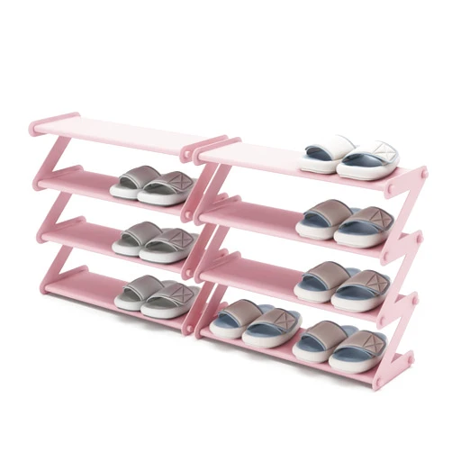 BOOMWAY MAR 2 Packes Mini Shoe Rack, Organize Your Little One's Shoes with This Cute Z-Shaped Kids Shoe Rack!
