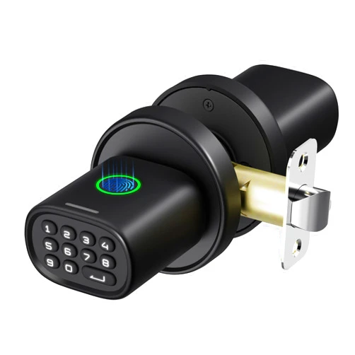 ThorBolt Keyless Entry Door Lock, Fingerprint Door Lock with Keypad Biometric Door Knob, Auto-Lock for Interior Doors Thickness up to 2-1/4