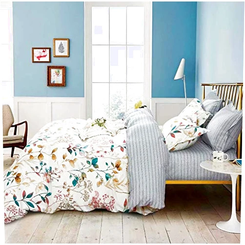 Swanson Beddings Autumn Floral 3-Piece Bedding Set: Duvet Cover and Pillow Shams (King)