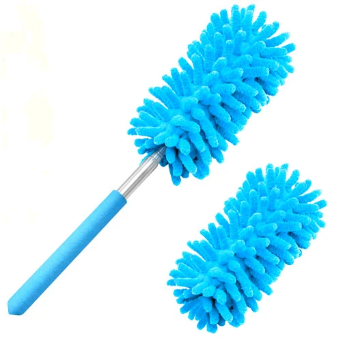 TUKUOS Microfiber Duster for Cleaning, Tukuos Hand Washable Dusters with 2pcs Replaceable Microfiber Head, Extendable Pole, Detachable Cleaning Brush Tool for Office, Car, Window, Furniture, Ceiling Fan