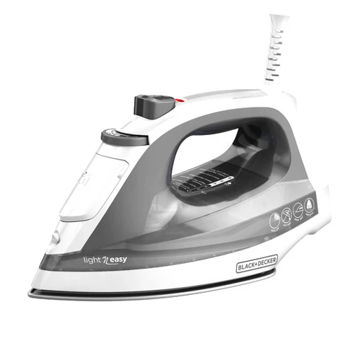 BLACK+DECKER Light ‘N Easy Compact Steam Iron, IR1020S, Stainless Steel Soleplate, Spray Mist, Anti-Drip, Auto Shutoff