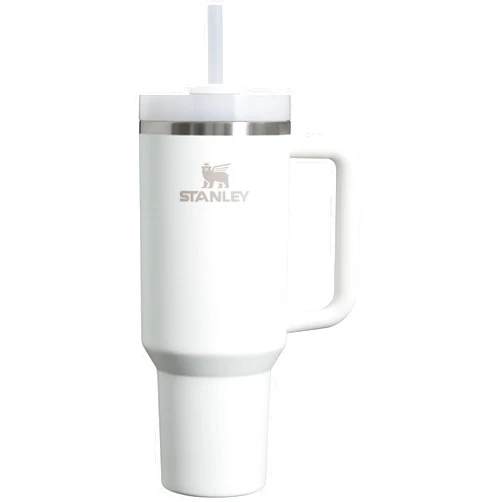 Stanley Quencher H2.0 Tumbler with Handle and Straw 40 oz | Flowstate 3-Position Lid | Cup Holder Compatible for Travel | Insulated Stainless Steel Cup | BPA-Free | Frost
