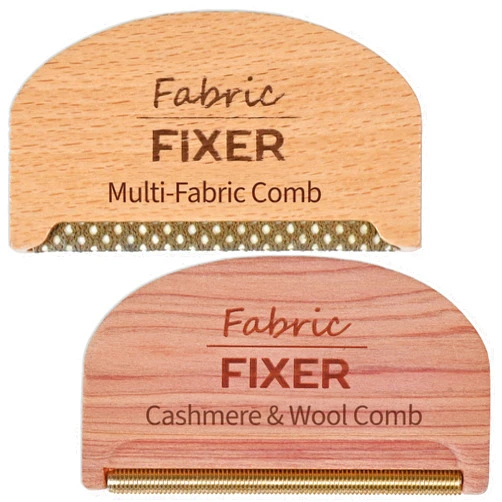 Wardrobe Hackers Cashmere Pill Remover Comb & Multi Fabric Shaver Depilling Sweater Fuzz Comb Set (Cedar & Beech Wood) Wool Pilling Remover for Delicate Clothing Fabrics, Furniture, Pillows, Sheets by Fabric Fixer