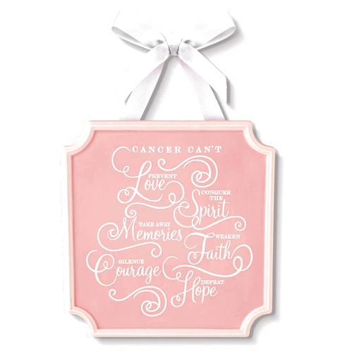 Stephanie Imports Decorative Courage Against Cancer Wall Art Sign Plaque