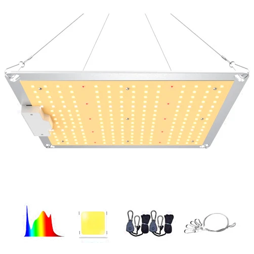 Aokairuisi LED Grow Light with LM301B Daisy Chain Dimmable Full Spectrum, Dimmable 100W Lighting Full Spectrum Grow Light for Indoor Plants Veg Bloom Growing Lamps for 3x3 Grow Tent 2.7 umol/J
