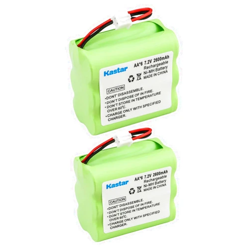 Kastar 2-Pack 7.2V 2300mAh Ni-MH Battery Replacement for ADT/Protection One Control Box Battery, JC1P-BH722 Security Control Panel Battery, DANTONA CUSTOM223, 2GIG BATT1X, 2GIG BATT2X Console
