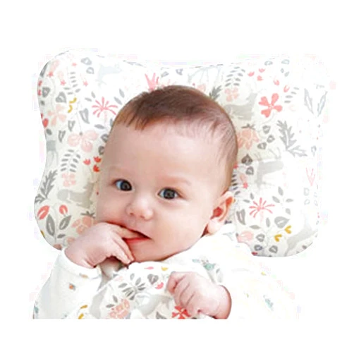 WelsLife Soft Hypoallergenic Baby Head & Neck Support Organic Cotton Cover Machine Washable (Bambi Pink)
