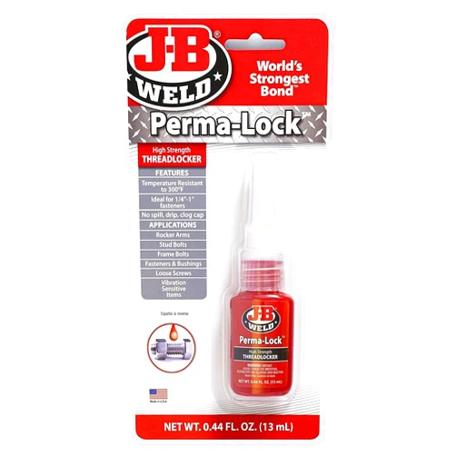 J-B Weld 27113 Perma-Lock High Strength Threadlocker - Red - 13 ml