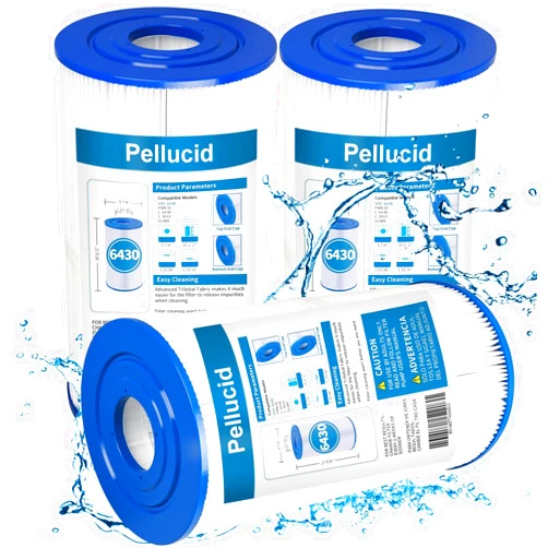 PELLUCID Hot Springs Spa Filters Compatible with Watkins 31489, Pleatco PWK30, Unicel C-6430, Filbur FC-3915, P/N0969601, Spa Filter with Advanced Filtration System for Longer Life-3 Pack