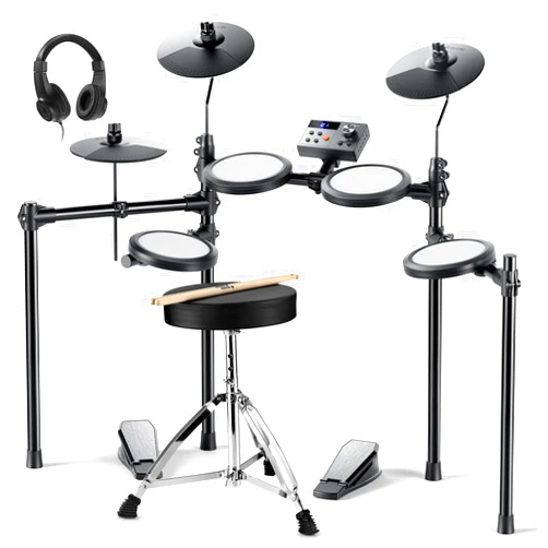 Donner Electric Drum Set, DED-70 Electronic Drum Kit for Beginner with 150 Sounds, 4 Quiet Mesh Pads, 9
