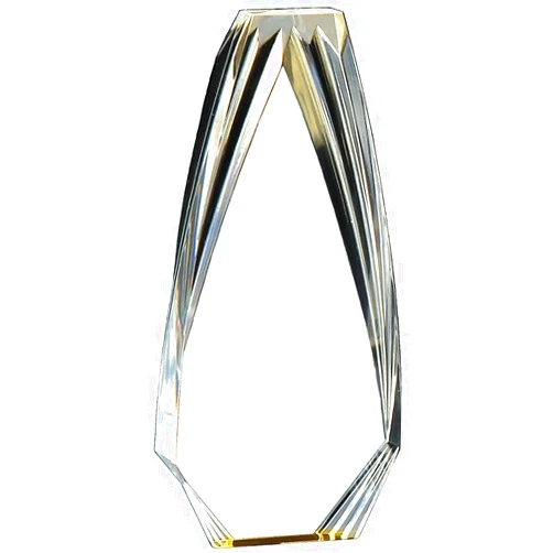 Wilson Trophy Company Wilson Trophy 7-Inch Gold Accent Obelisk Diamond Acrylic Award - Custom Engraving Included - Elegant Employee Recognition Trophy for Achievements (1)