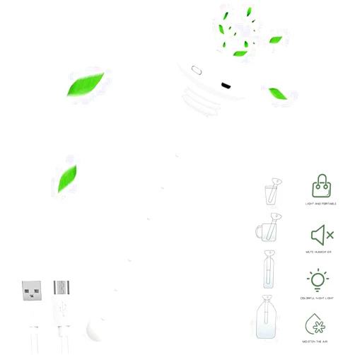 Zaowuren USB Cool Mist Humidifier-Portable Mini Air Humidifier for Bedroom Desk Car Travel Office Baby With Adjustable Length