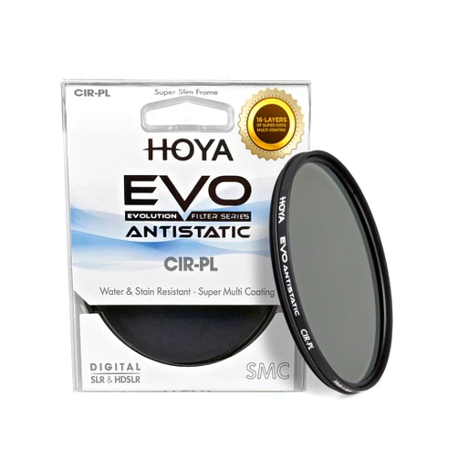 Hoya EVO Antistatic 95mm Circular Polarizer — Premium Optical Glass w/ 16-Layer SMC, 5mm Low-Profile Aluminum Frame - Stain & Scratch Resistant Polarizing Filter to Enhance Clarity & Vibrant Colors