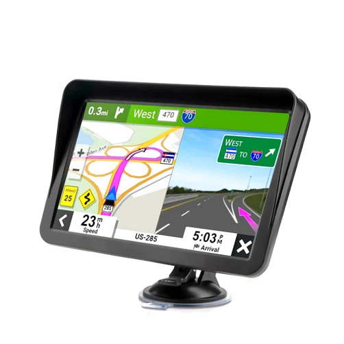 YHRBTPO GPS Navigator for Car, Latest 2025 Map, Truck GPS 9 inch Touch Screen, Real Voice Spoken Turn-by-Turn Direction Reminding, Speed and Red Light Warning, Vehicle GPS Satellite Navigation System (Black)