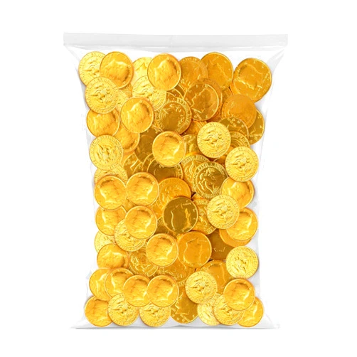 The Snackery, Large Kennedy Half Dollar Gold Foil Coins, 360 Pieces Individually Wrapped, Milk Chocolatey Coins (4 lb)