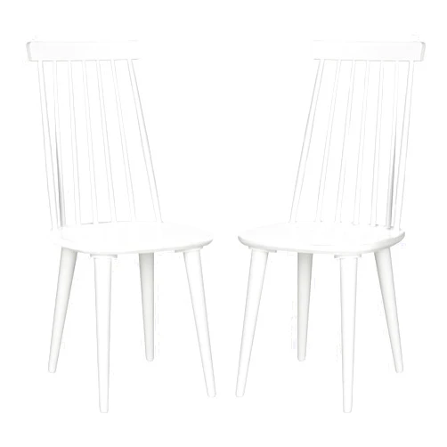 Safavieh American Homes Collection Burris Country Farmhouse White Spindle Side Chair (Set of 2)