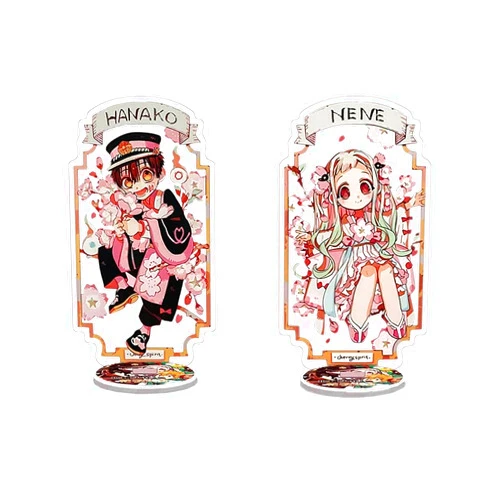 Tugia 2pcs Hanako-kun Standing Figures,Anime Toilet Bound Hanako-Kun Yashiro Nene Cosplay Desktop Collection Ornaments (1286-1+2)