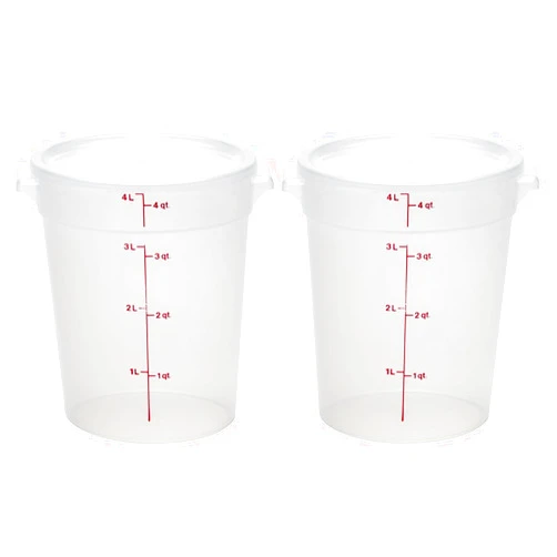 Cambro Food Storage Containers with Lids (BPA-Free) - 4 Quart Food Storage Container (2 Pack)