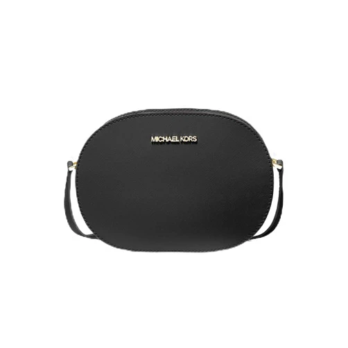 Michael Kors Jet Set Travel Medium Saffiano Leather Crossbody Oval Bag