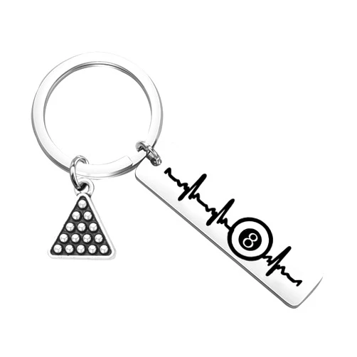 PLITI Billiards Ball Keychain Pool Player Gift Billiards Player Gift Eight Number Ball Keyring Pool Table Gifts