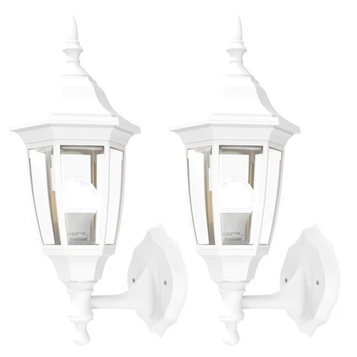 EMART Outdoor Porch Light，Exterior Waterproof Wall Light Fixtures, Special Handling Anti-Corrosion Plastic Material, Wall Mount Lantern for Backyard, Garage, Front Porch -White (Bulb Included)
