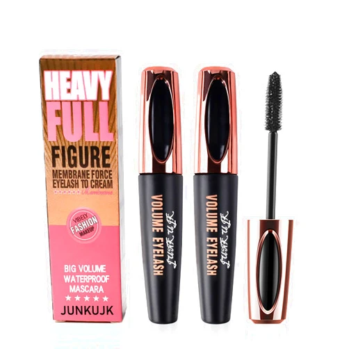 JunKuJK 2 Pack 4D Silk Fiber Lash Mascara,Lengthening and Thick,Long Lasting Waterproof Mascara Set for Women,All Day Smudge-Proof Mascara Volume and Length
