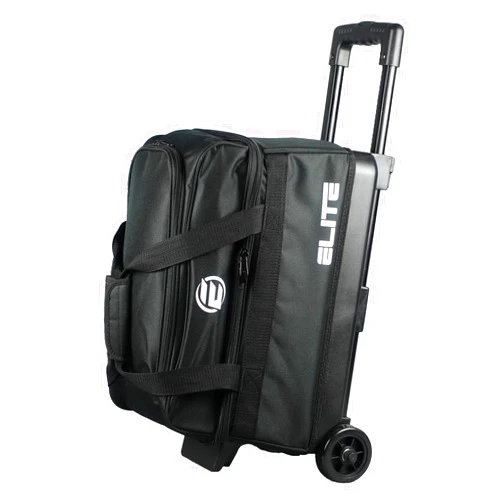 ELITE Basic Bowling Bag Double (2) Ball Roller with Rolling Wheels