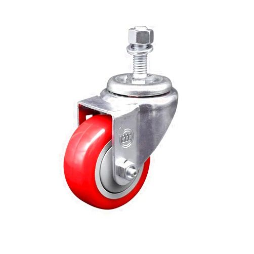 Service Caster Polyurethane Swivel Threaded Stem Caster w/3.5
