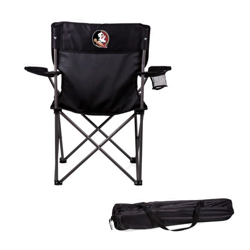 Picnic TIME NCAA PTZ Camp Chair, Picnic Chair, Beach Chair with Carrying Bag, (Black)