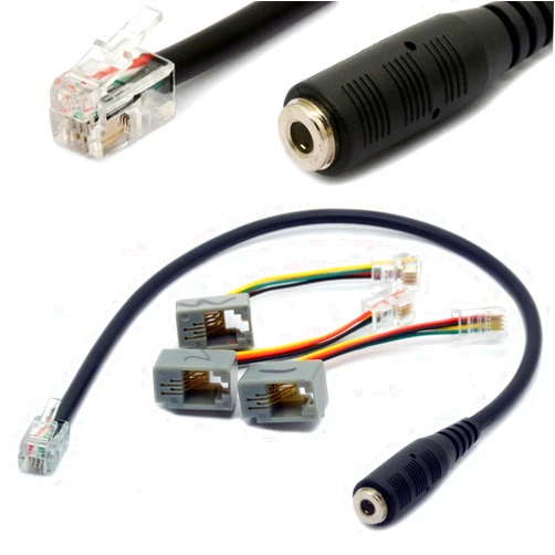 BSHTU 4P4C RJ9/RJ10 to 3.5mm Female Adapter Cable Stereo Converter Telephone Cord for Cisco IP Phones 7931G 7940 7941 7942 MX10 Vista Modular Adaptors
