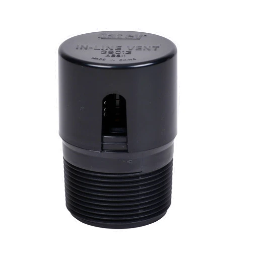 Oatey 39012 1.5 in. NPT ABS in-Line Vent, Black