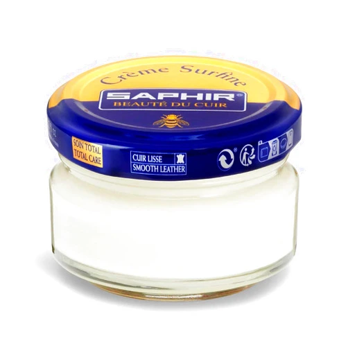SAPHIR Creme Surfine Pommadier Shoe Polish - Beeswax Cream for Leather Products - Neutral