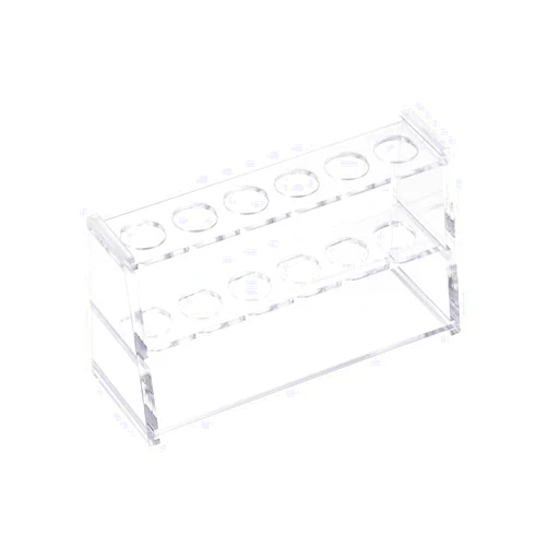 uxcell Acrylic Test Tube Holder Rack 6 Wells for 10ml Centrifuge Tubes Clear