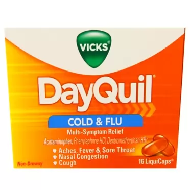 Vicks Dayquil Cold & Flu Multi-Symptom Relief 16 Liquicaps