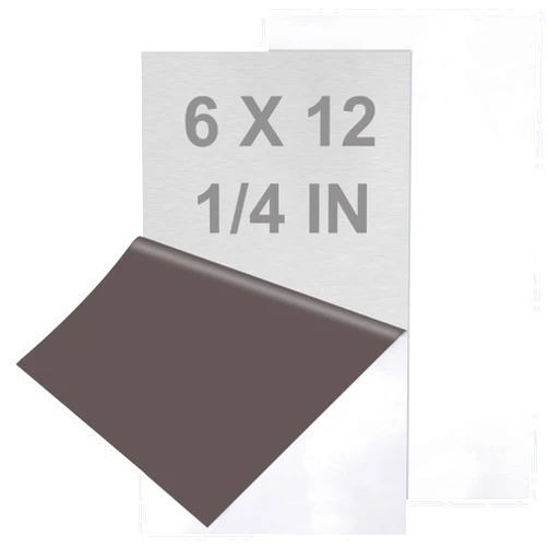 Lswteiz 2Pack 6061 T651 Aluminum Sheet Metal 6 x 12 x 1/4 (6MM) Inch Flat Plain Aluminum Plate Covered with Protective Film, Heat Treatable Rectangle Aluminum Metal Plate for Crafting, Industrial