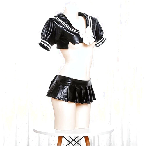 XYYHJK Sexy Miniskirt Open Waist Open Back Sexy Lingerie School Uniform Uniform Set (Color : White)