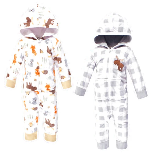 Hudson Baby Unisex Baby Fleece Jumpsuits, Coveralls, and Playsuits