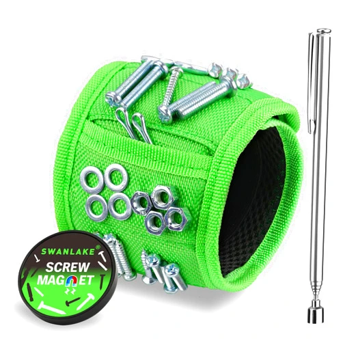 SWANLAKE GARDEN TOOLS SWANLAKE Magnetic Wristband,Magnet Belt Clip And Telescoping Magnetic Grabber,Gifts for Dad, Tool Gift for Men