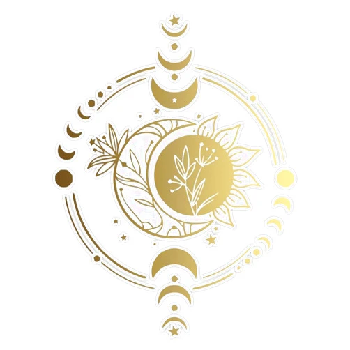 SMJ Designs Mystic Moon and Sun Mystical Moon Phase Boho Vintage Moon Sticker Vinyl Waterproof Sticker Decal Car Laptop Wall Window Bumper Sticker 5