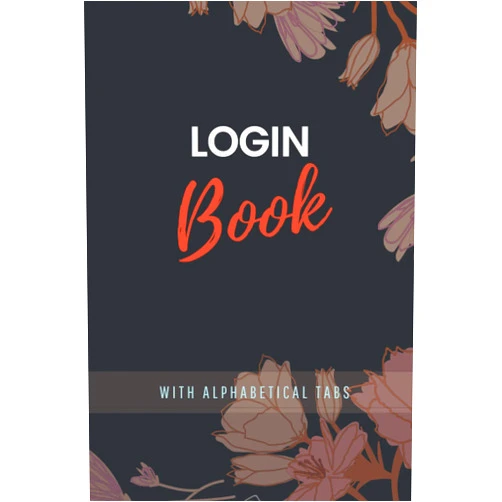 Halo Planners Login Book: Website Address Book & Password Keeper with Alphabetical Tabs