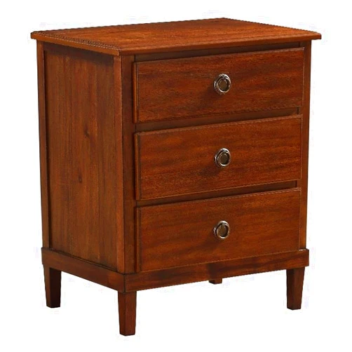 Comfort Pointe Cambridge Brown Finished Wood 3-Drawer Nightstand