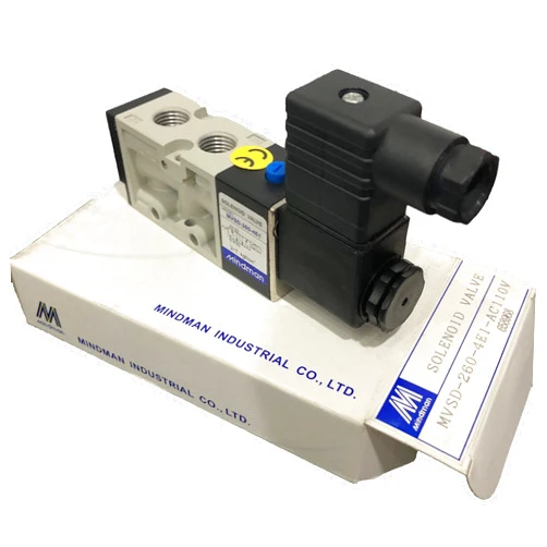 Mindman MVSD-260-4E1-AC110V-NPT Solenoid Valve, Body ported Type, NPT, 2 Position 5 Way, AC110V