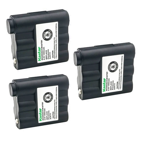 Kastar 3-Pack Two-Way Radio Battery Ni-MH 6V 1000mAh Replacement for Midland BATT5R, BATT-5R, AVP-7, AVP7, HH54, HH54VP, HH54VP2, XT511, XF511 PBATL/G7, GXT-300, GXT-310, GXT-740