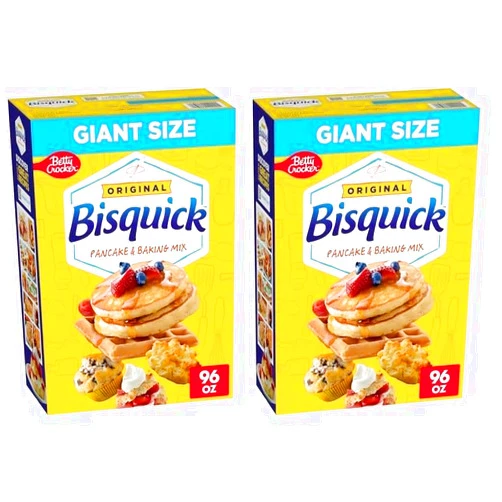 General Mills Betty Crocker Bisquick Original Pancake & Baking Mix, Giant Size, 96 oz (Pack of 2)